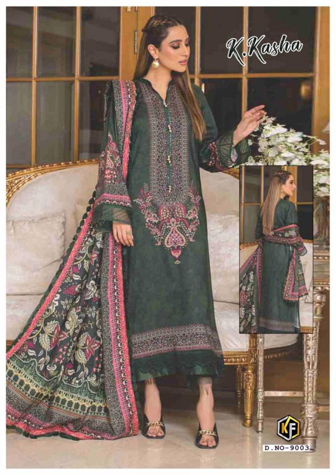 K Kasha Vol 9 By Keval 9001 To 9006 Wholesale Pakistani Dress Material Suppliers In India
